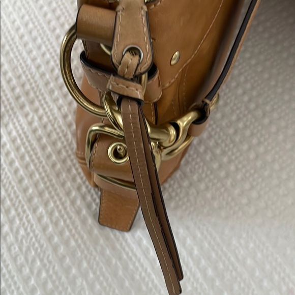Coach Tan Leather Hobo Shoulder Bag - Picture 14 of 16